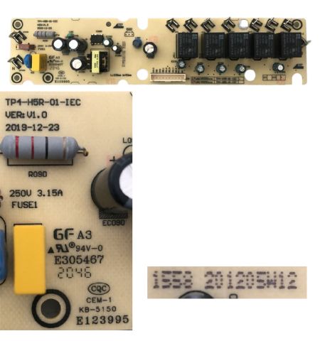 Módulo electrónico TP4-H5R-01-IEC VER:V1.0, Corberó CCVM300 Módulo electrónico TP4-H5R-01-IEC VER:V1.0, Corberó CCVM300