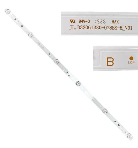 Tira 6 leds Hitachi 32HE2100 JL.D32061330-078BS-M_V01 TYPE B swap / usado Tira 6 leds Hitachi 32HE2100 JL.D32061330-078BS-M_V01 TYPE B swap / usado