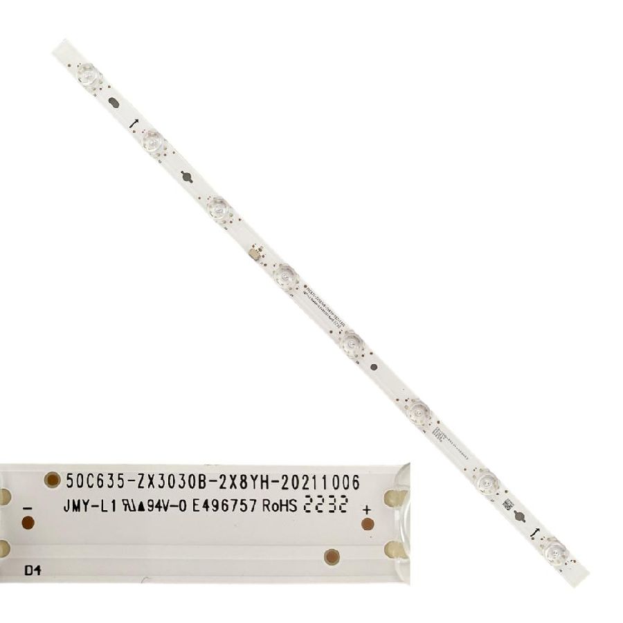 8 Barrettes LED Pour TV TCL U50S6806 - Rétroéclairage Neuf, Pièce De Rechange