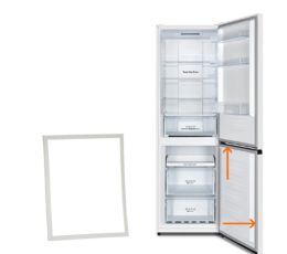 Burlete Puerta Congelador Hisense RB390N4AW1, NUEVA. Alto: 56 cms, Ancho:75  cms
