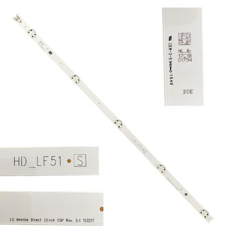Tira 5 Leds LG 32LM637BPLA HD_LF51 S Rev. 0.4 150217 de desmontaje Tira 5 Leds LG 32LM637BPLA HD_LF51 S Rev. 0.4 150217 de desmontaje