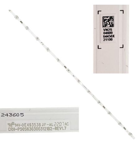 Tira 12 Leds Samsung UE50TU8005K BN96-64450X CRH-P50S6303003121B2-Rev1.7 swap de desmontaje Tira 12 Leds Samsung UE50TU8005K BN96-64450X CRH-P50S6303003121B2-Rev1.7 swap de desmontaje