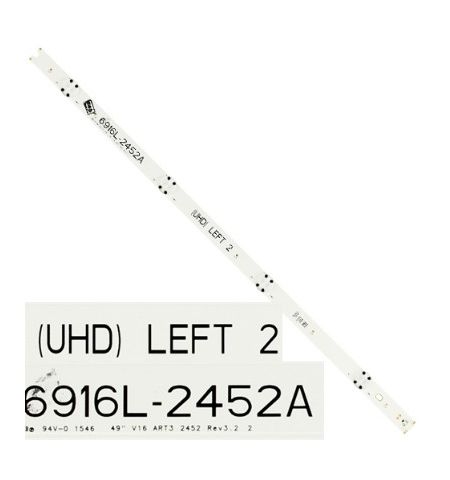 Tira 4 leds 6916L-2452A LEFT 2, LG 49UH650V Tira 4 leds 6916L-2452A LEFT 2, LG 49UH650V