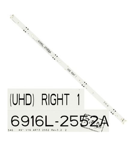 Tira 4 leds 6916L-2552A RIGTH 1, LG 49UH650V Tira 4 leds 6916L-2552A RIGTH 1, LG 49UH650V