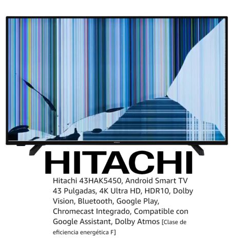 Hitachi 43HAK5450, NUEVOS, Con pantalla - panel rota, para despiece. SIN MANDO A DISTANCIA. Hitachi 43HAK5450, NUEVOS, Con pantalla - panel rota, para despiece. SIN MANDO A DISTANCIA.