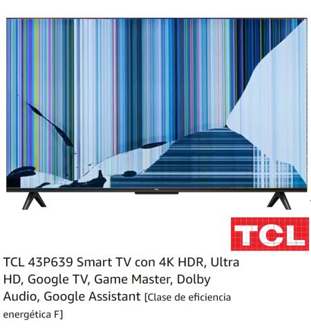 TCL 43P639X3, NUEVO, Con pantalla - panel rota, para despiece. SIN MANDO A DISTANCIA. TCL 43P639X3, NUEVO, Con pantalla - panel rota, para despiece. SIN MANDO A DISTANCIA.
