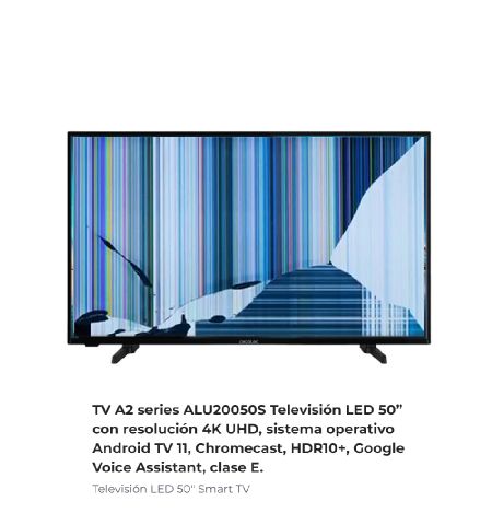 CECOTEC ALU20050S NUEVO, Con pantalla - panel rota, para despiece. SIN MANDO A DISTANCIA. CECOTEC ALU20050S NUEVO, Con pantalla - panel rota, para despiece. SIN MANDO A DISTANCIA.
