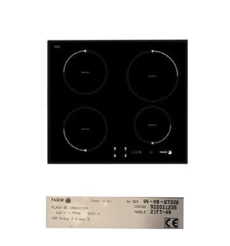 Despiece vitrocerámica FAGOR 2IFT-4R Despiece vitrocerámica FAGOR 2IFT-4R