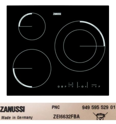 Despiece vitrocerámica ZANUSSI ZEI6634FBA Despiece vitrocerámica ZANUSSI ZEI6634FBA