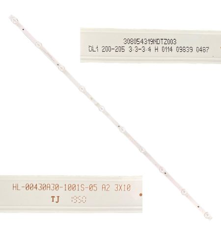 Tira 10 leds SMART TECH SMT43F30UV2M1B1 HL-00430A30-1001S-05 swap/ de desmontaje