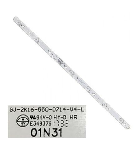 Tira 7 leds GJ-2K16-550-D714-V4-L, Philips 55PUH6101/88 Tira 7 leds GJ-2K16-550-D714-V4-L, Philips 55PUH6101/88