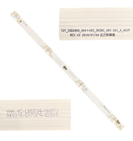 Tira 4 leds Thomson 55UUC6406 TOT_55D2900_4X4+4X5_3030C_d6t-2d1_A_4S1P REV.V2