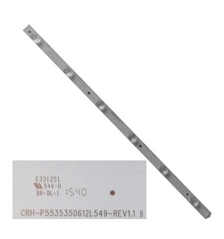 Tira 6 leds CRH-P5535350612L549-REV1.1 B, Sharp LC-55CFE6242E