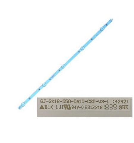 Tira 5 leds PHILIPS 55PUS6503/12 94V-0 E313218 GJ-2K18-550-D610-CSP-U3-L (SWAP) Tira 5 leds PHILIPS 55PUS6503/12 94V-0 E313218 GJ-2K18-550-D610-CSP-U3-L (SWAP)