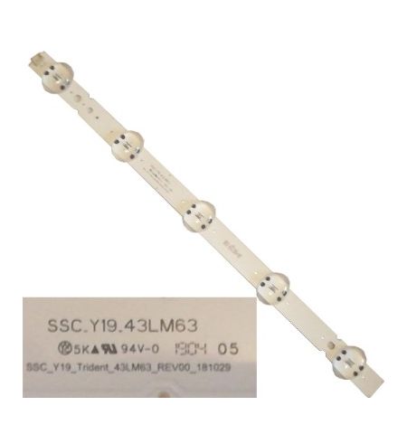 Tira 5 leds SSC_Y19_43LM63, LG 43LM6300PLA Tira 5 leds SSC_Y19_43LM63, LG 43LM6300PLA