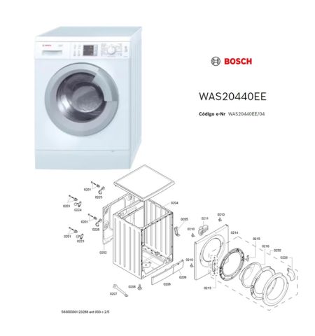 Despiece Lavadora BOSCH WAS20440EE/04 usada Despiece Lavadora BOSCH WAS20440EE/04 usada
