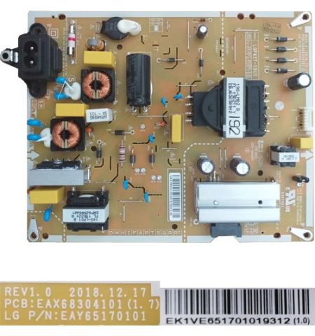 Fuente alimentacion EAX68304101 (1.7), LGP43T-19U1, EAY65170101 LG 43UM7400PLB Fuente alimentacion EAX68304101 (1.7), LGP43T-19U1, EAY65170101 LG 43UM7400PLB