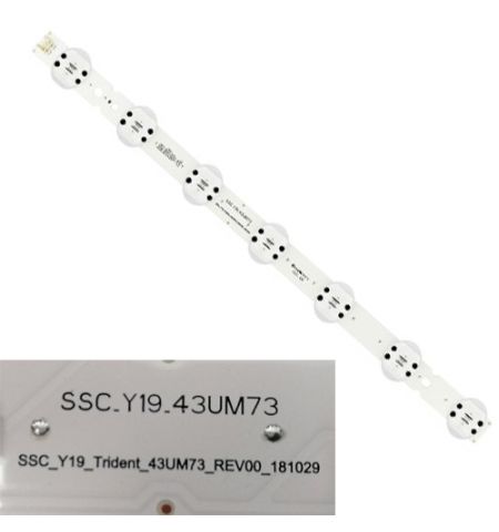 Tira 7 leds SSC.Y19.43UM73, LG 43UM7400PLB SSC_Y19_TRIDENT_43UM73_REV00_181029 Tira 7 leds SSC.Y19.43UM73, LG 43UM7400PLB SSC_Y19_TRIDENT_43UM73_REV00_181029