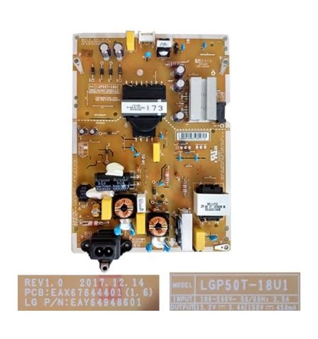Fuente de Alimentacion LG EAX67844401(1.6) LGP50T-18U1 LG 50UK6470PLC Fuente de Alimentacion LG EAX67844401(1.6) LGP50T-18U1 LG 50UK6470PLC