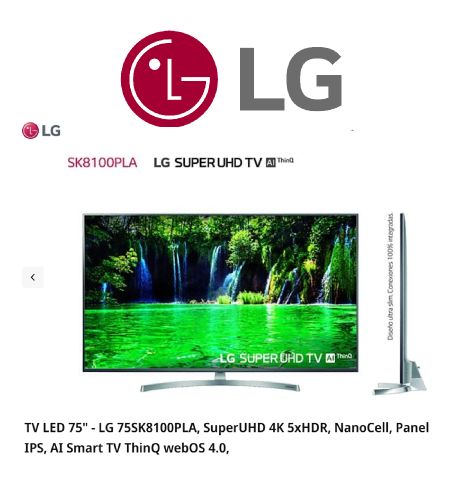 Despiece TV LG 75SK8100PLA.BEKWLJP Despiece TV LG 75SK8100PLA.BEKWLJP