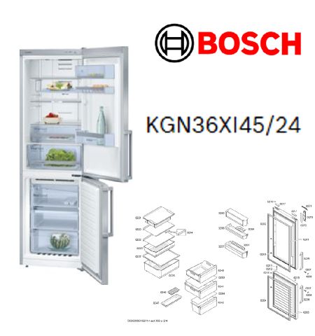 Despiece Frigorifico Bosch KGN36XI45/24 Despiece Frigorifico Bosch KGN36XI45/24