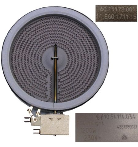 Resistencia 10.54114.034 1200W 230V 60.15172.001 11 EGO 1711 5 16.5 cms Balay 3EB714LR Resistencia 10.54114.034 1200W 230V 60.15172.001 11 EGO 1711 5 16.5 cms Balay 3EB714LR
