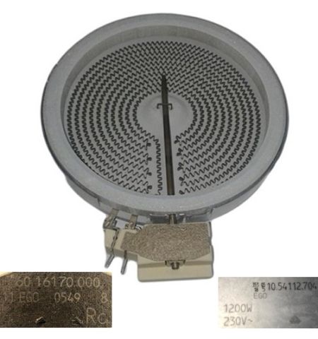 Resistencia Vitro 10.54112.704 60.16172.003 TR 620 VR 03 1200w 230V 16,5 cms SWAP / DESMONTAJE