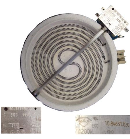 Resistencia Vitro 10.84631.020 60.23170.001 TEKA 600/510 4 P.V.T.R 1200w 220-230V 16,5 cms SWAP / DESMONTAJE Resistencia Vitro 10.84631.020 60.23170.001 TEKA 600/510 4 P.V.T.R 1200w 220-230V 16,5 cms SWAP / DESMONTAJE