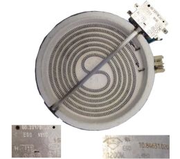 Resistencia Vitro 10.84631.020 60.23170.001 TEKA 600/510 4 P.V.T.R 1200w 220-230V 16,5 cms SWAP / DESMONTAJE