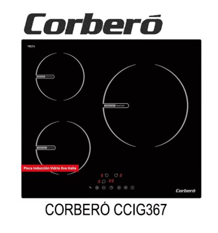Cristal placa inducción Corbero CCIG367, de desmontaje, usada Cristal placa inducción Corbero CCIG367, de desmontaje, usada