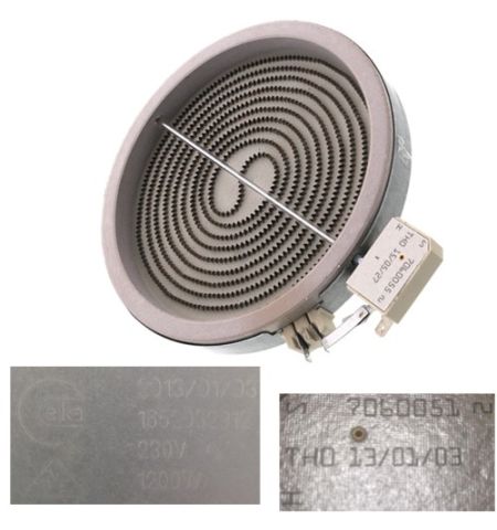 Resistencia Vitro 1652032912 7060051 FAGOR 2V-32TS  1200w 230V 16,5 cms SWAP / DESMONTAJE