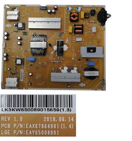 Fuente Alimentación EAX67864901(1.4), EAY65008901, LG 60UK6200PLA