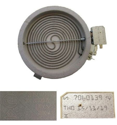 Resistencia Vitroceramica 2002032915 7060139 1800w 230V 16.5 cms Vitro Candy CH630 C/1 SWAP/USADO Resistencia Vitroceramica 2002032915 7060139 1800w 230V 16.5 cms Vitro Candy CH630 C/1 SWAP/USADO