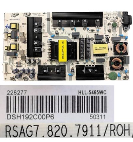 Fuente Alimentación RSAG7.820.7911/ROH, Hisense H65A6140