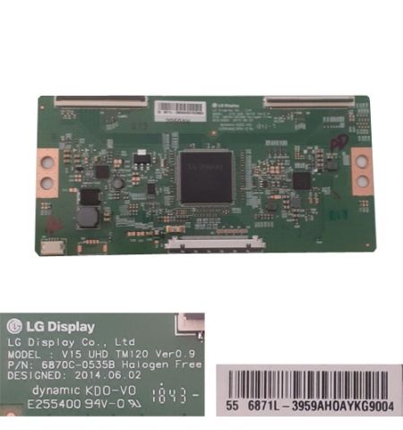 Placa Tcon 6870C-0535B, V15 UHD TM120 TOSHIBA 55V5863DG Placa Tcon 6870C-0535B, V15 UHD TM120 TOSHIBA 55V5863DG