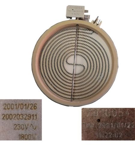 Resistencia Vitro 7010054 2002032911 Edesa 2VET-140 I 1800w 230V 20cms Resistencia Vitro 7010054 2002032911 Edesa 2VET-140 I 1800w 230V 20cms