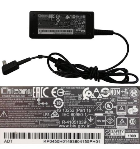 AC Adapter, Cargador... Chicony A18-045N2A 19V Black SWAP/USADO