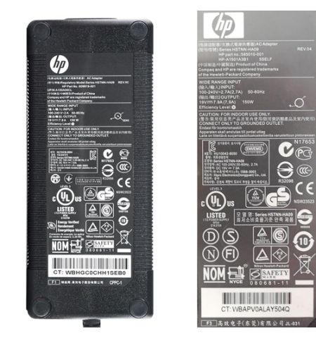 AC Adapter, Cargador... HP HSTNN-HA09 19V Black SWAP/USADO AC Adapter, Cargador... HP HSTNN-HA09 19V Black SWAP/USADO