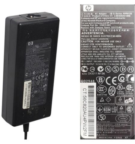 AC Adapter, Cargador... HP Series PPP012S LSE0202C1890 18.5V Black SWAP/USADO AC Adapter, Cargador... HP Series PPP012S LSE0202C1890 18.5V Black SWAP/USADO