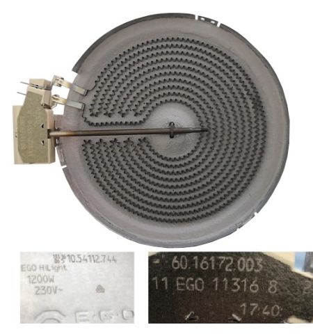 Resistencia Vitro 10.54112.744 60.16172.003 Zanussi Z6123IOK 1200w 230V 16 cms SWAP/DESMONTAJE Resistencia Vitro 10.54112.744 60.16172.003 Zanussi Z6123IOK 1200w 230V 16 cms SWAP/DESMONTAJE