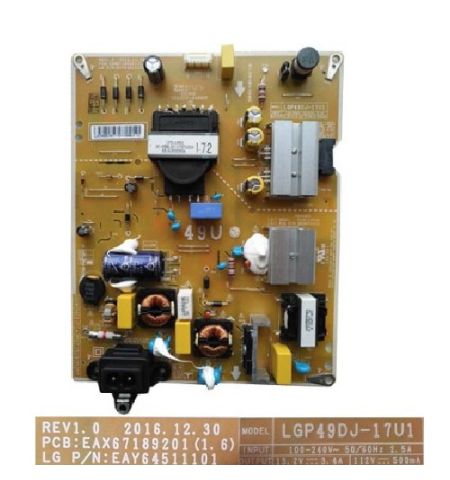 Fuente de Alimentación EAY64511101, EAX67189201 (1.6), LG 49UK6300PLB Fuente de Alimentación EAY64511101, EAX67189201 (1.6), LG 49UK6300PLB
