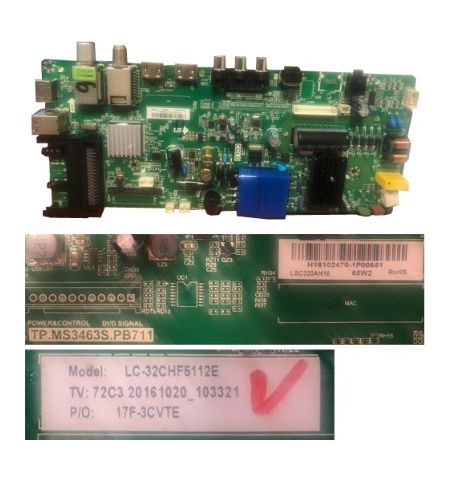 PLACA MAIN SHARP TP.MS3463S.PB711 LC-32CHF5112E LSC320AN10 USADA / SWAP PLACA MAIN SHARP TP.MS3463S.PB711 LC-32CHF5112E LSC320AN10 USADA / SWAP