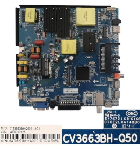 Placa Main VC3663BH-Q50, AE0012126, Blualta BL-F50-FHD/SQY Placa Main VC3663BH-Q50, AE0012126, Blualta BL-F50-FHD/SQY