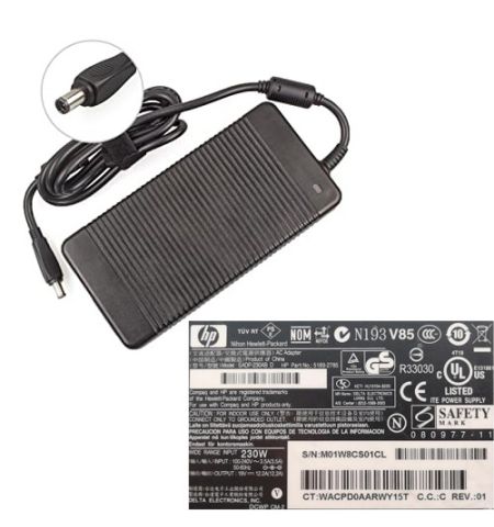 AC Adapter, Cargador... HP SADP-230AB 19V Black SWAP/USADO AC Adapter, Cargador... HP SADP-230AB 19V Black SWAP/USADO