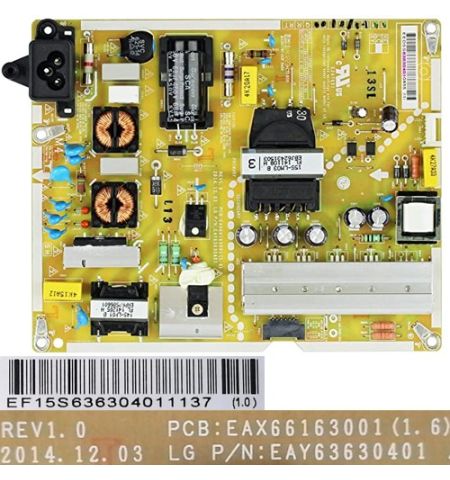 Fuente Alimentación EAX66163001 (1.6), EAY63630401, LG 40LF630V Fuente Alimentación EAX66163001 (1.6), EAY63630401, LG 40LF630V