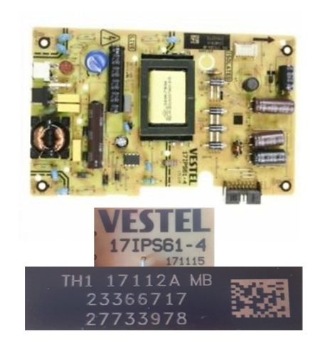 Fuente Alimentación Telefunken Vestel 17IPS61-4, 23366717 -27733978 TE22275B35TXG Fuente Alimentación Telefunken Vestel 17IPS61-4, 23366717 -27733978 TE22275B35TXG