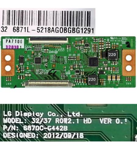 Placa T-Con 6870C-0442B, 6871L-5218AGOBGBG1291, Telefunken TE32472S27ZXD