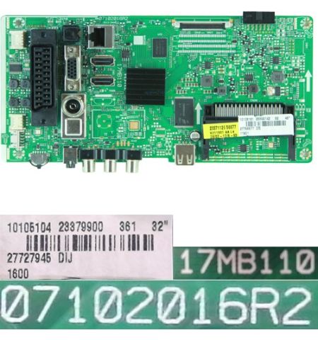 Placa Main VESTEL 117MB110, 07102016R2, 23379900, Telefunken TE32278B35TXD Placa Main VESTEL 117MB110, 07102016R2, 23379900, Telefunken TE32278B35TXD