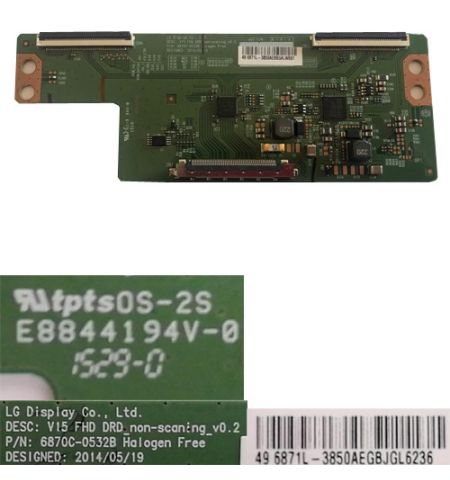 Placa T-Con E8844194V-0, 6870C-0532B, 6871L-3850AEGBJGL6236, INEXIVE 49800 l Placa T-Con E8844194V-0, 6870C-0532B, 6871L-3850AEGBJGL6236, INEXIVE 49800 l