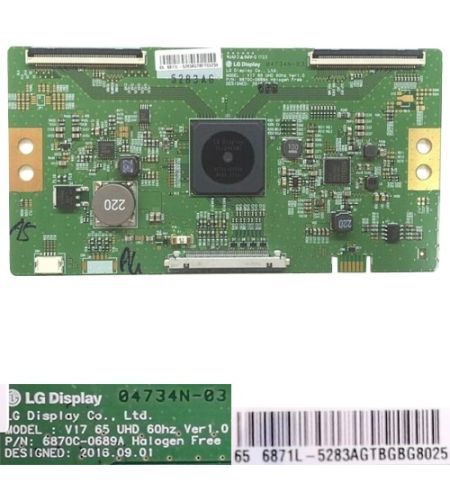 Placa T-Con 6870C-0689A, 6871L-5283AGTBGB8025, LG 65UJ620V Placa T-Con 6870C-0689A, 6871L-5283AGTBGB8025, LG 65UJ620V